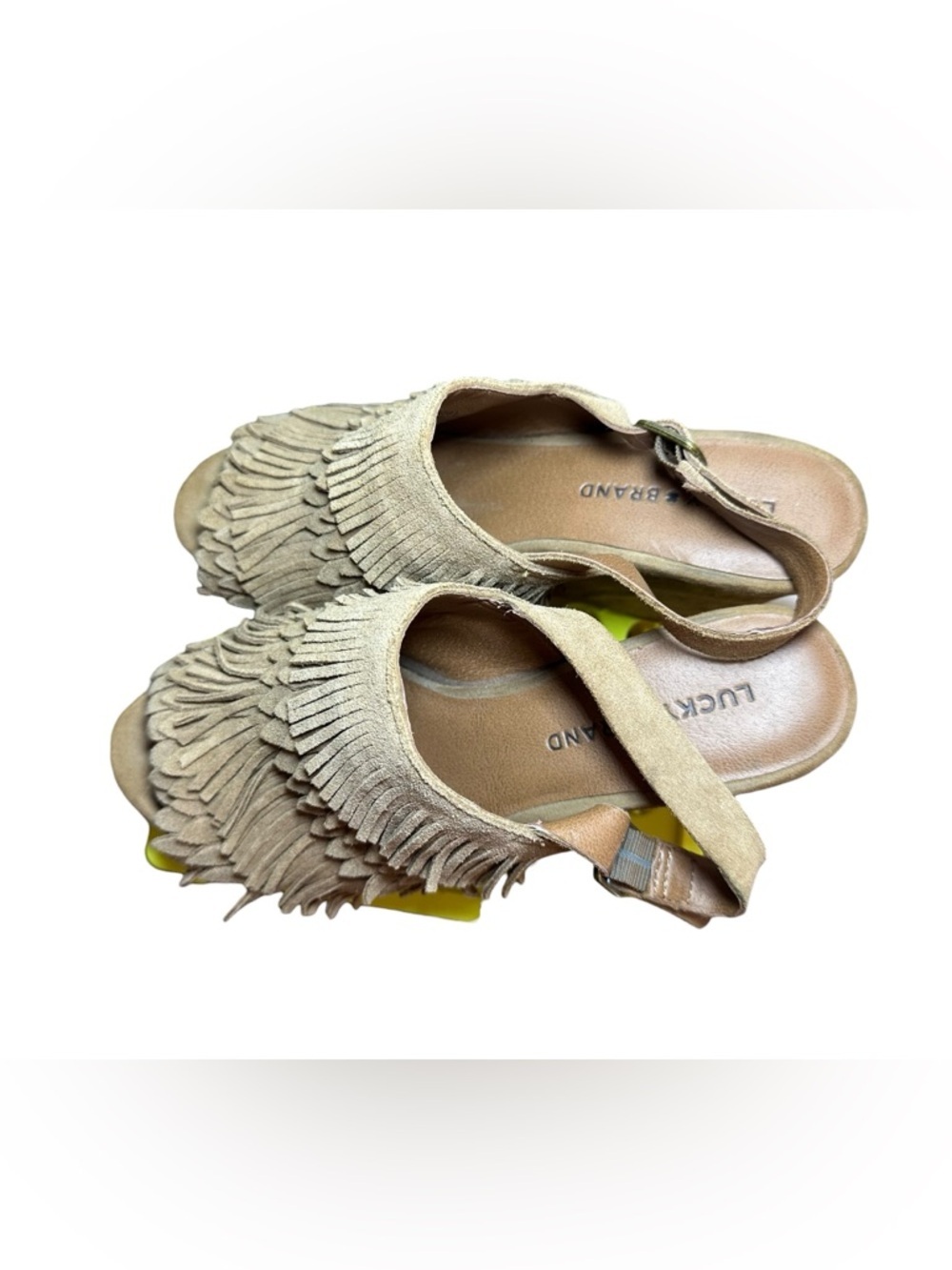 Lucky Brand “Jeena” Fringe Wedge Sandals women’s size 8.5M​ - Picture 5 of 8